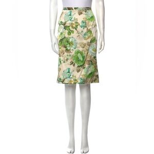 Dolce Gabanna Floral Print Cream Skirt size 27